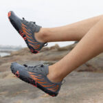 کفش آبی plankzone مدل Deep ocean رنگ طوسی نارنجی - تصویر 3