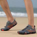 کفش آبی plankzone مدل Deep ocean رنگ طوسی نارنجی - تصویر 4