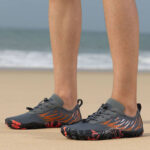 کفش آبی plankzone مدل Deep ocean رنگ طوسی نارنجی - تصویر 6