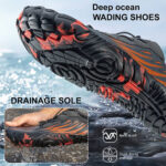 کفش آبی plankzone مدل Deep ocean رنگ طوسی نارنجی - تصویر 16