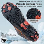 کفش آبی plankzone مدل Deep ocean رنگ طوسی نارنجی - تصویر 17