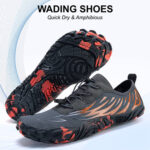 کفش آبی plankzone مدل Deep ocean رنگ طوسی نارنجی