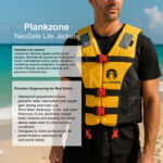 جلیقه نجات NeoSafe برند Plankzone رنگ نارنجی مشکی - تصویر 6