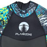 وت سوت زنانه طرح برگ های استوایی زرد و آبی - Image 4